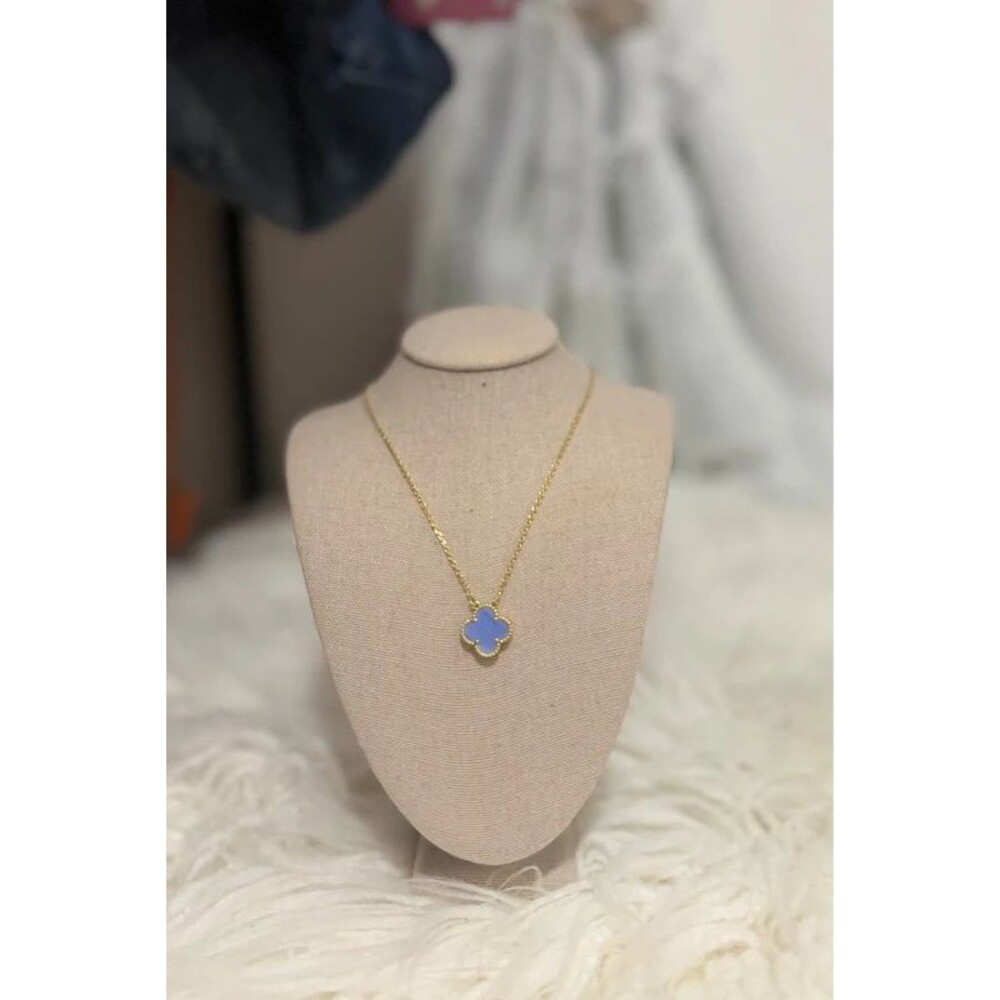 Gold Purple Clover Alhambra Necklace - 14K Gold Filled & Tarnish Free #046